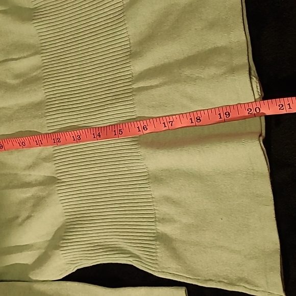 WAS $48. KERSH Powder Green 3/4 Sleeve Buttondown Sweater Ribbed Wi - Picture 9 of 14
